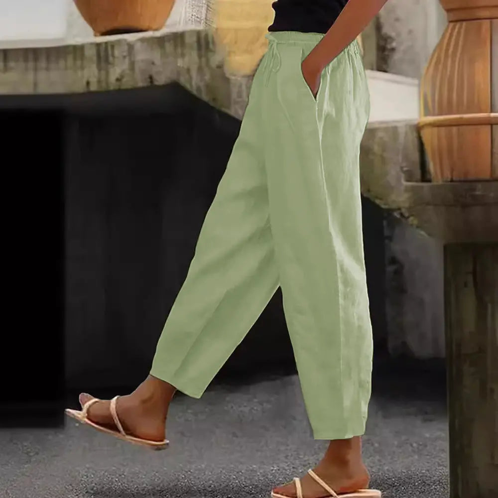 😍💕-48% kedvezmény💕【40-120 kg】Női pamut-len casual nadrág ✅️Utánvéttel
