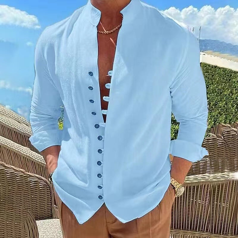 🔥 -50 %!【S–3XL】Letní pánská košile z lnu – lehká, prodyšná a maximálně pohodlná 😍