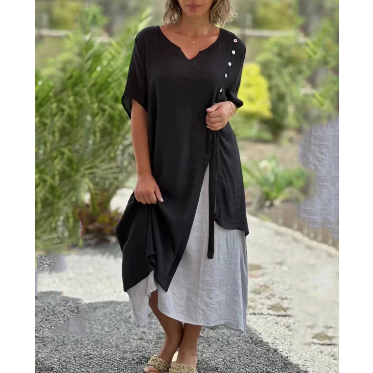 ✨Poslední den – sleva 50 %【S-4XL】✨ Módní a pohodlné letní šaty, prodyšné, lichotivého střihu a snadno kombinovatelné.