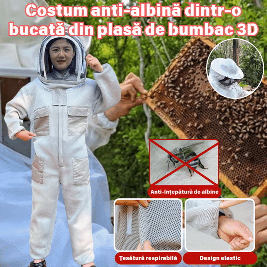 Profesionální včelařská kombinéza s maskou, prodyšná a pohodlná
