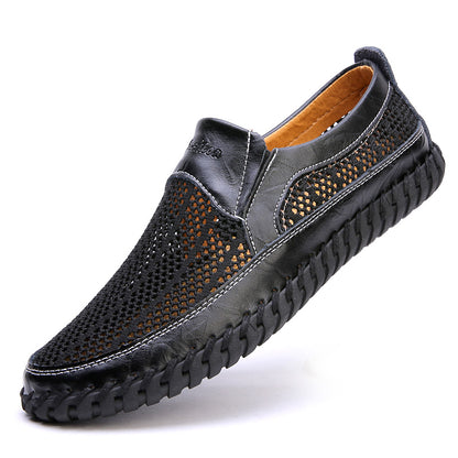 【38-48】👞Nove proljetne i ljetne muške mrežaste kožne cipele-velike veličine, otporne na znoj i mirise, prozračne i udobne