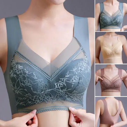 💕 Poslední den sleva 50 %【4 ks】【40–110 kg】Pohodlná bezešvá prodyšná podprsenka bez kostic pro plnoštíhlé ženy