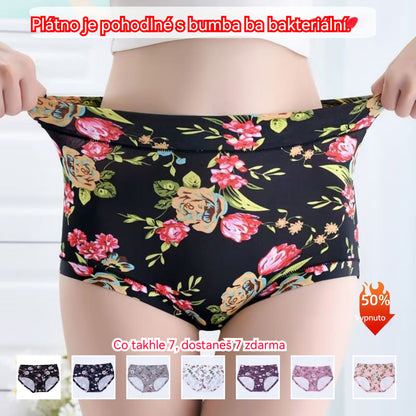 💕7 darabos szett💕【50–140 kg】Természetes pamut, kényelmes és antibakteriális alsónemű, új mintás stílus, azonnal párosítható