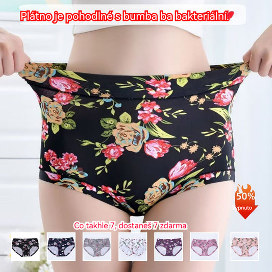 💕7 darabos szett💕【50–140 kg】Természetes pamut, kényelmes és antibakteriális alsónemű, új mintás stílus, azonnal párosítható