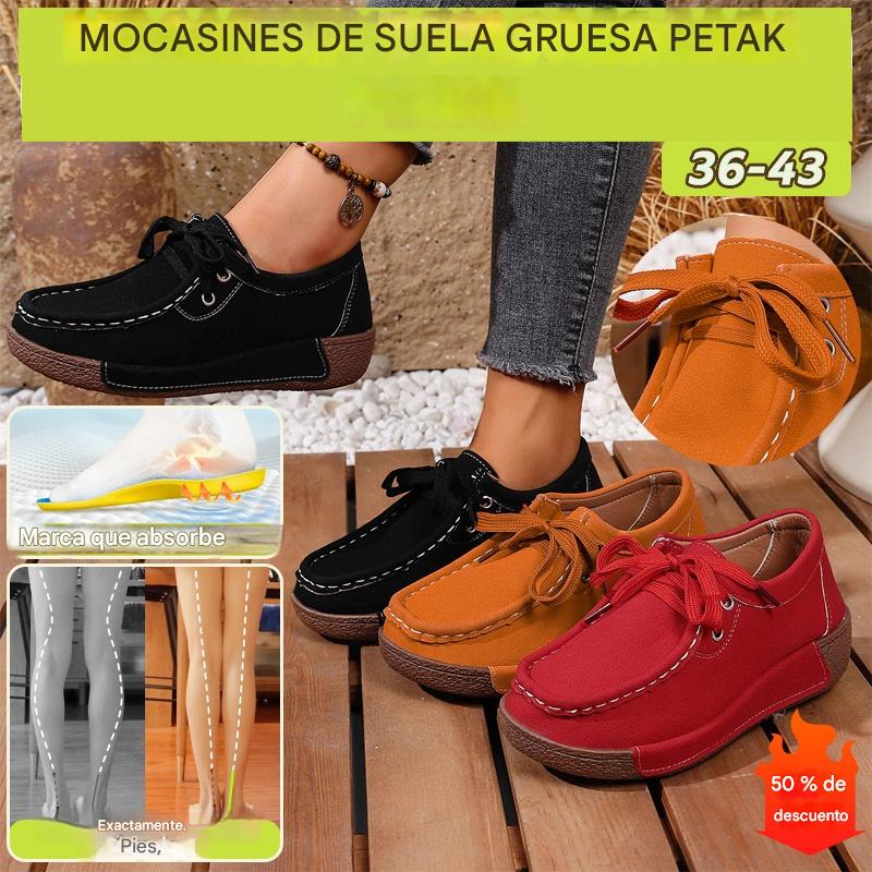 ✨【36-43】Zapatos de mujer con suela gruesa y punta redonda: calzado moderno y cómodo, con excelente amortiguación