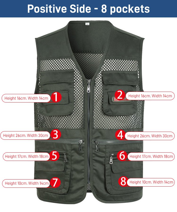 🔥Ležerni funkcionalni prsluk s više džepova【XL-4XL】