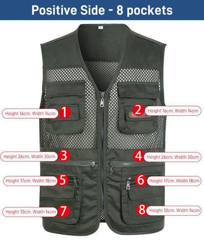 🔥Ležerni funkcionalni prsluk s više džepova【XL-4XL】