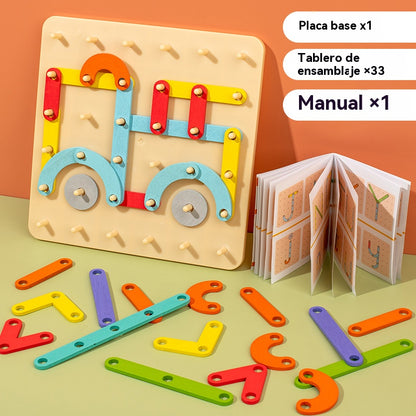 😊  Rompecabezas Montessori , Juguete educativo e interactivo para padres e hijos.