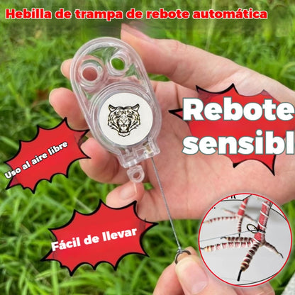 🐓🐦【Set de 4 piezas】🔥 Trampa de resorte para exteriores, trampa de bloqueo automático de alta sensibilidad