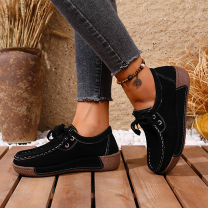 ✨【36-43】Zapatos de mujer con suela gruesa y punta redonda: calzado moderno y cómodo, con excelente amortiguación