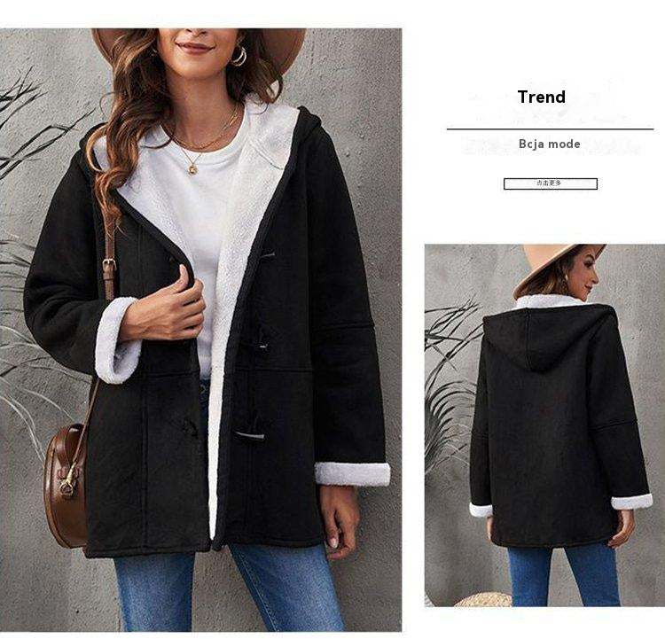 🥼🐏💖2026 Modna i topla ženska jakna od antilopa sa flis podlogom, S-5XL, zimska jakna/za slobodno vrijeme