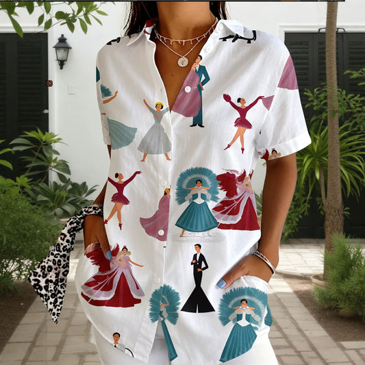 🔥 Ostatni dzień promocji – 50% rabatu! 【XS-3XL】Nowa letnia bluzka z krótkim rękawem w nadruk – dopasowana i uniwersalna.