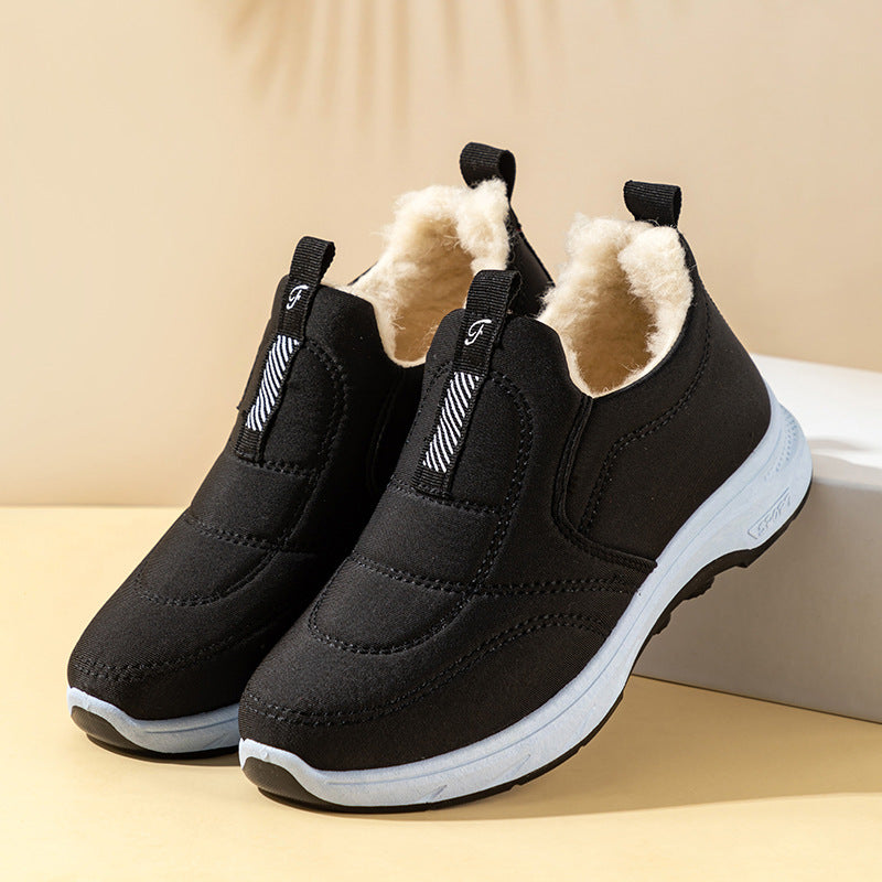 🏆 Alta calidad terciopelo y engrosamiento 🔥【36-41】zapatos de invierno impermeables de algodón cálido para mujer