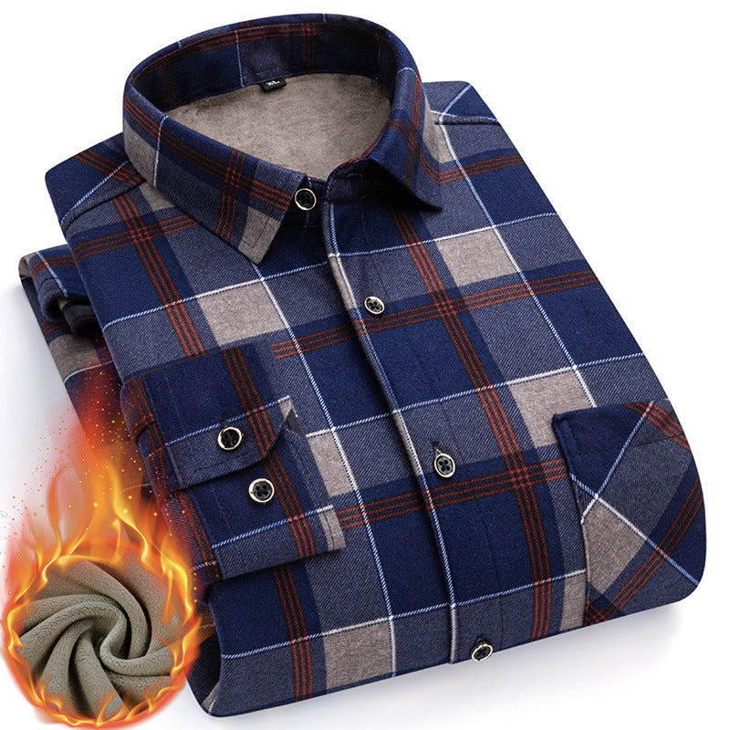 👔 Zimska polovična cijena 🔥【L-5XL】La nueva camisa térmica de terciopelo de doble cara para hombre de otoño e invierno está de moda y es versátil.