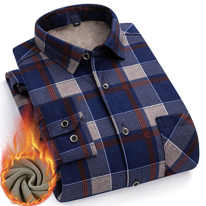 👔 Zimska polovična cijena 🔥【L-5XL】La nueva camisa térmica de terciopelo de doble cara para hombre de otoño e invierno está de moda y es versátil.