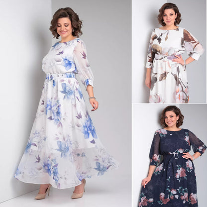 ✨ Poslední den slevy 50 %!【S–5XL】Elegantní letní šaty s potiskem, pohodlné a prodyšné, volného střihu a snadno kombinovatelné
