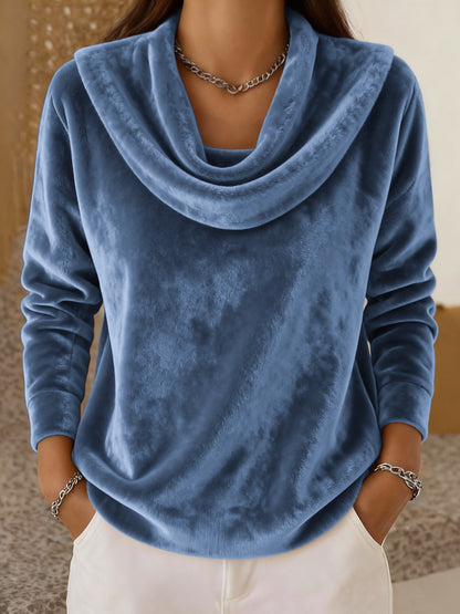 🔥【S-3XL】Νέο casual φαρδύ φλις τοπ με μακριά μανίκια, μαλακό και άνετο