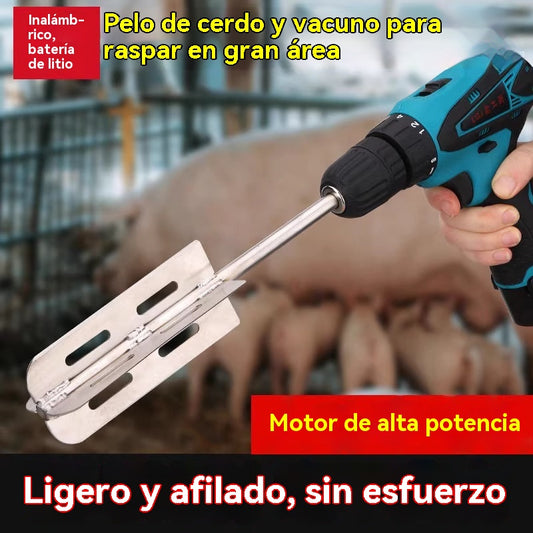 🐷🪒Máquina depilatoria diseñada para matadero, raspador eléctrico para cerdos, herramienta potente para eliminar el pelo de los cerdos.