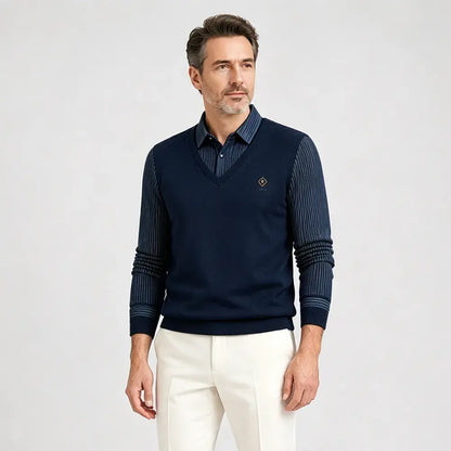 👔🔥🔥【Év végi promóció】🔥【M-4XL】Férfi prémium kasmír kétrészes, minden az egyben meleg felső