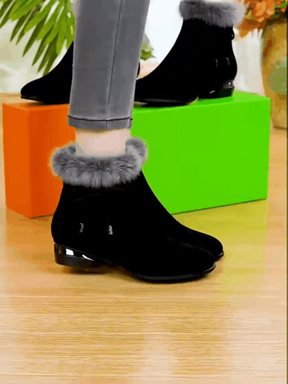 🔥【Popust】Mekane kožne čizme sa srednjom potpeticom – elegantne, udobne i savršene za jesen-zimu!