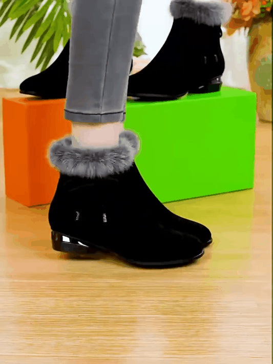 🔥【Popust】Mekane kožne čizme sa srednjom potpeticom – elegantne, udobne i savršene za jesen-zimu!