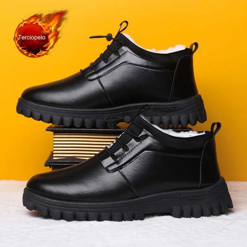 🏆Alta calidad【38-44】Nuevos zapatos de invierno para hombre en piel gamuza, estilo business-casual👞