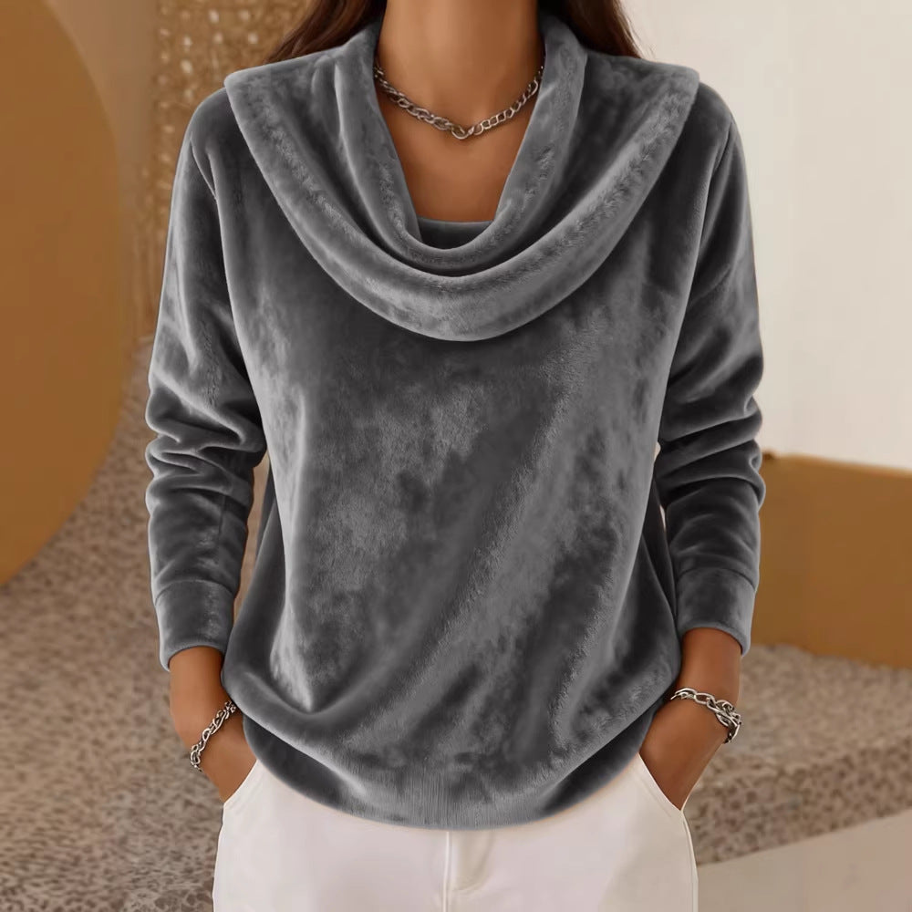 🔥【S-3XL】Νέο casual φαρδύ φλις τοπ με μακριά μανίκια, μαλακό και άνετο