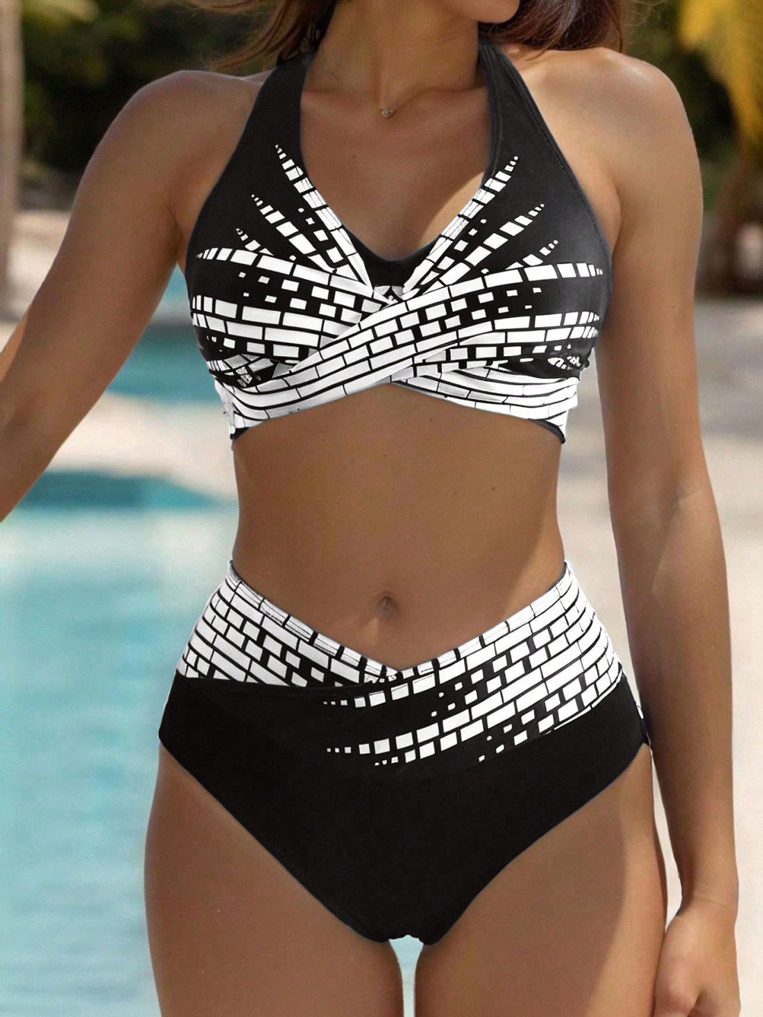 🏖 Nová akční nabídka【L–5XL】Dámské volnočasové zeštíhlující plavky, rychleschnoucí materiál, dvoudílný design
