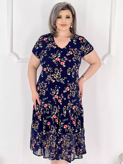 💕【S-5XL】Vysoce kvalitní elegantní šaty s potiskem, ležérní, stylové, příjemné na pokožce a prodyšné