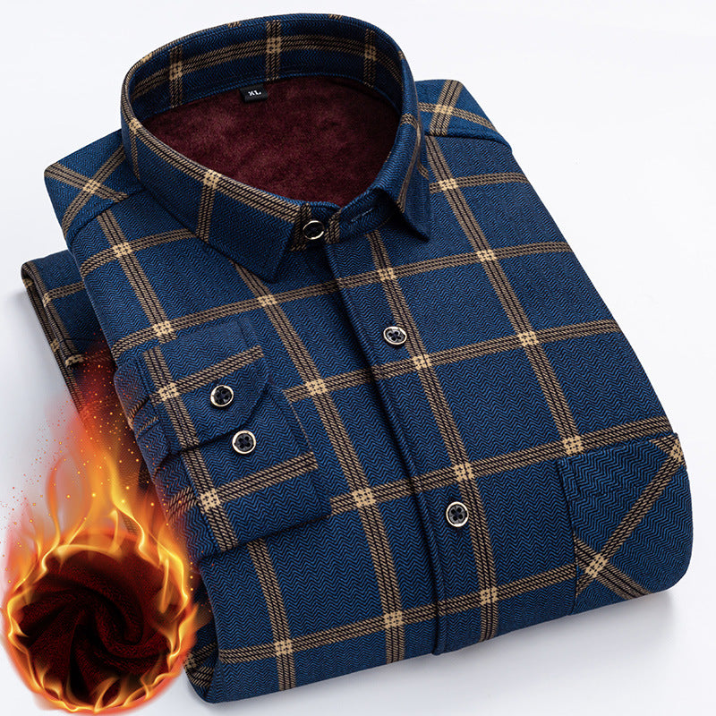 👔 Zimska polovična cijena 🔥【L-5XL】La nueva camisa térmica de terciopelo de doble cara para hombre de otoño e invierno está de moda y es versátil.