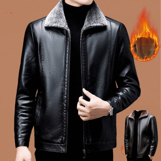 🔥🔥【M-3XL】🧥 Ανδρικό Χειμερινό Μαλακό Χοντρό Μπουφάν από Δέρμα Προβάτων