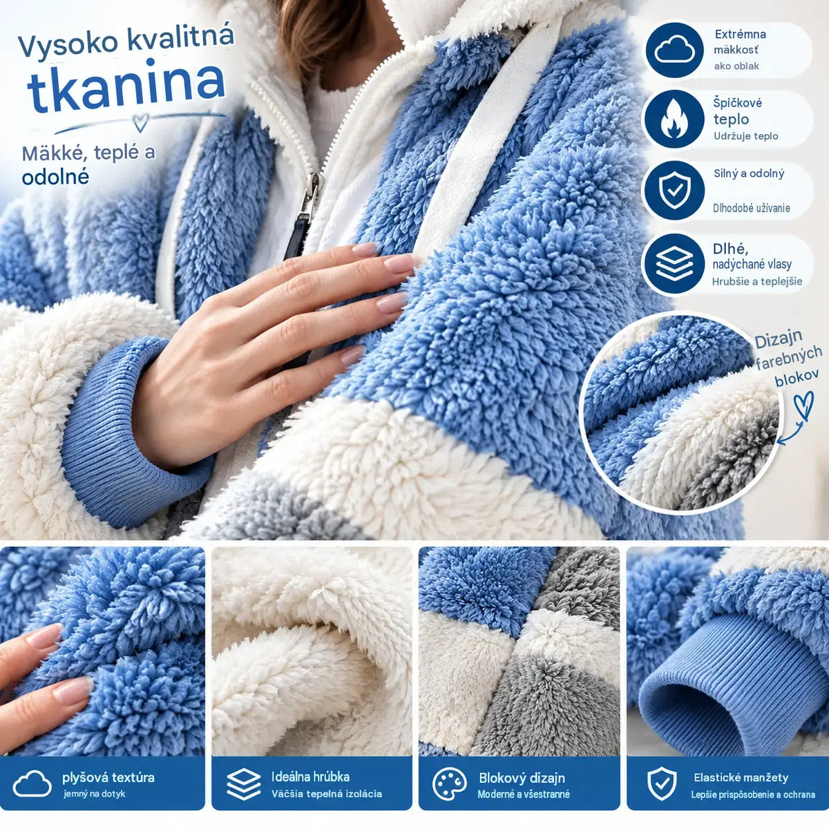 🔥 Zadnji dan – 50 % popust ❄️【S–5XL】Nov ženski topel plašč za leto 2026, podložen z mehkim plišem in s kontrastnimi črtami ✅ Plačilo po povzetju