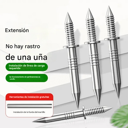 🔧🔥¡Compra 200 y llévate 200 gratis!🔥 Clavo bidireccional sin marcas: ¡instalación sin agujeros!