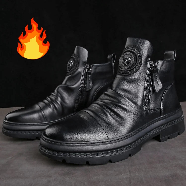 🔥⏳【39-44】2025 nove visokokvalitetne moderne muške čizme od prave kože ručno izrađene