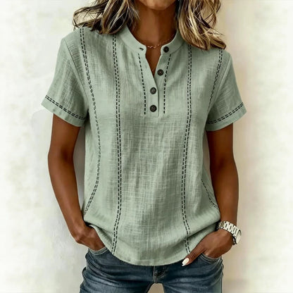 👚⏳ Wyprzedaż 50% ✨【S-3XL】Nowa letnia koszula z krótkim rękawem z bawełny i lnu, wygodna i przewiewna, modna i uniwersalna.
