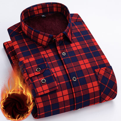 👔 Zimska polovična cijena 🔥【L-5XL】La nueva camisa térmica de terciopelo de doble cara para hombre de otoño e invierno está de moda y es versátil.