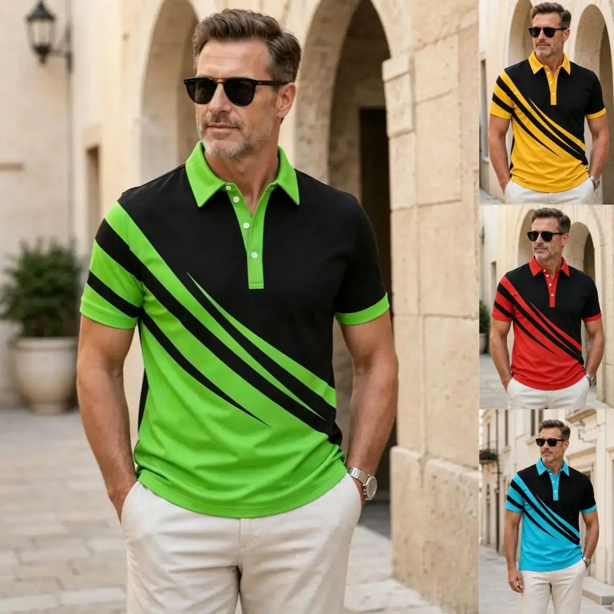 🔥Poslední den – 50% sleva【S–6XL】Pánská letní slim košile s krátkým rukávem a potiskem, módní a snadno kombinovatelná