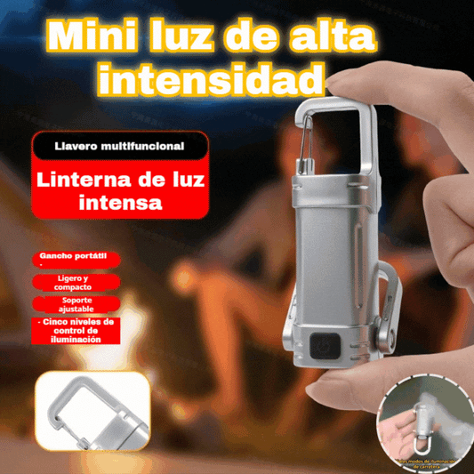 【Compra 1 y llévate 1 gratis】💡 Gran oferta 💡Linterna mini para llave súper brillante e impermeable con salida de 1200 lm