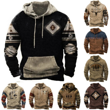 🔥【S-5XL】Muška ležerna majica s dugim rukavima i printom, zadebljana, 2025