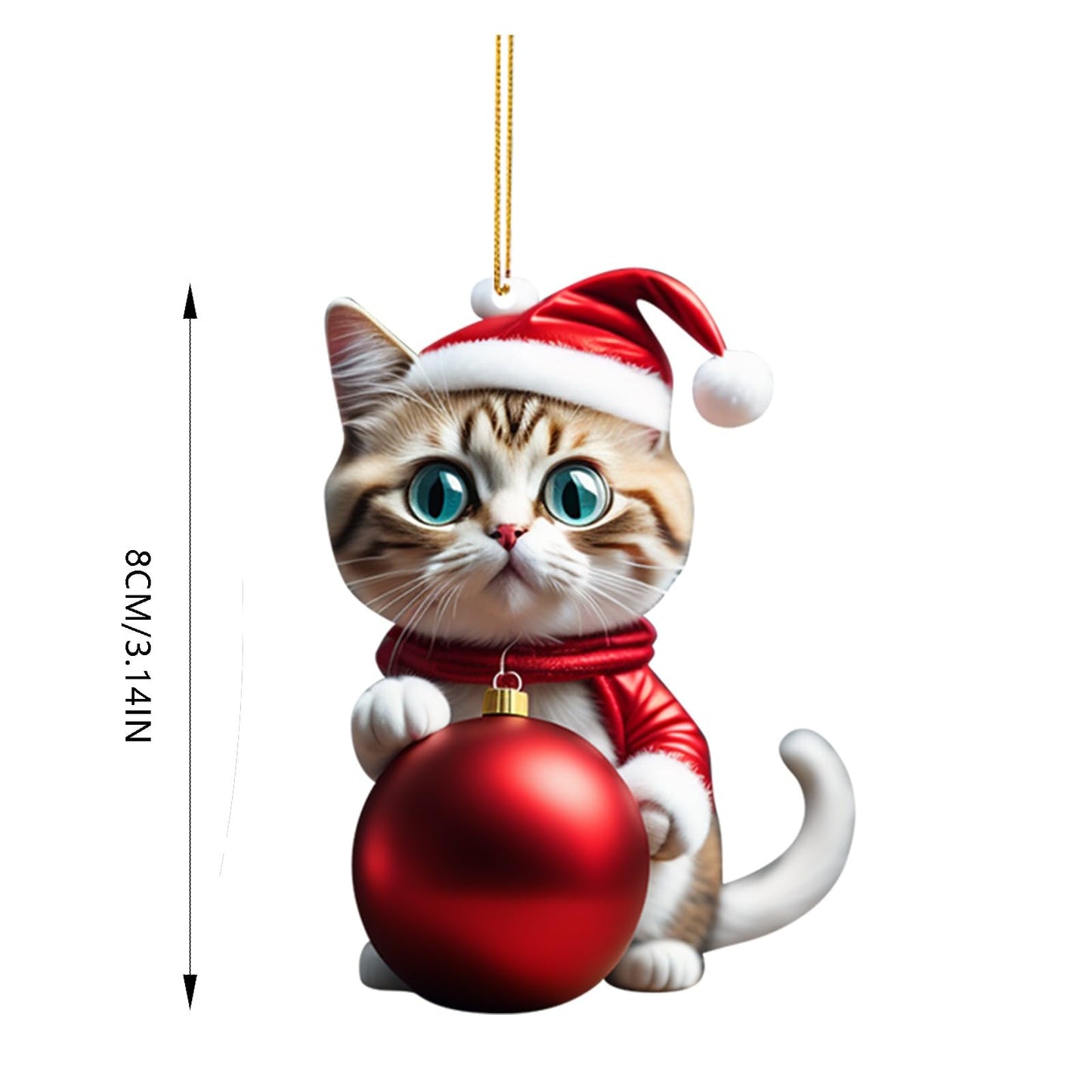 🔥🐈【Kupi 5, dobij 5 besplatno】🎄10 komada😻 Ukrasi za božićno drvce Kitty. Viseći ukrasi za mačke