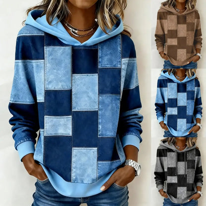 【S–5XL】Női őszi/téli kapucnis, hosszú ujjú pulóver
