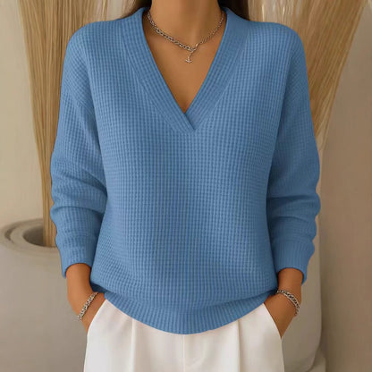 🔥【S-3XL】Elegancka i wygodna damska bluzka z dekoltem w serek