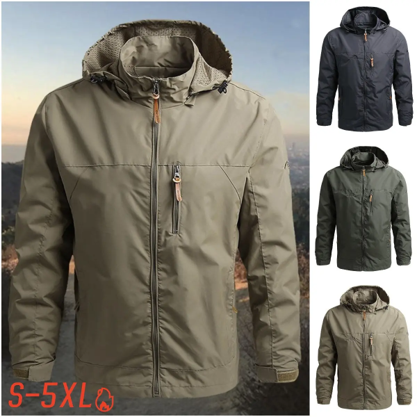 Nueva versión 2025 【M~5XL】 chaqueta deportiva para hombre resistente al viento para senderismo y actividades al aire libre