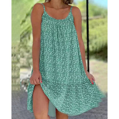 👗👗[S-5XL] 🥰2025 Ležerna i udobna haljina s cvjetnim uzorkom na kamisol