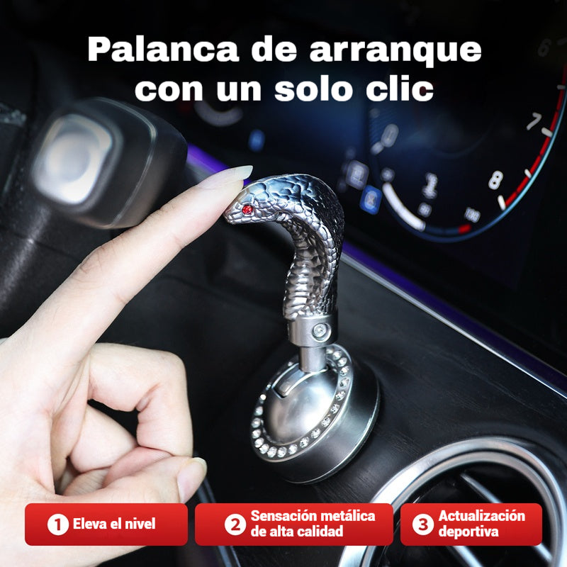 🚗Carcasa metálica en forma de serpiente para modificación del arranque de un solo toque, cubierta protectora del botón de encendido
