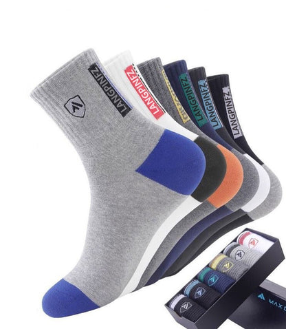 🧦 Висококачествен хит 【10 чифта】 Нов модел мъжки памучни чорапи 2025 г., дезодориращи и абсорбиращи потта