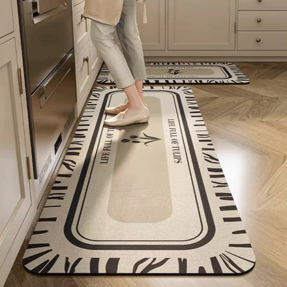 💕【Αγοράζεις 1, παίρνεις 1 δώρο】Πατάκια κουζίνας & μπάνιου, απορροφητικά, αντιολισθητικά, ανθεκτικά στους λεκέδες, δεν σηκώνουν άκρες【40×60 + 40×120 εκ.】