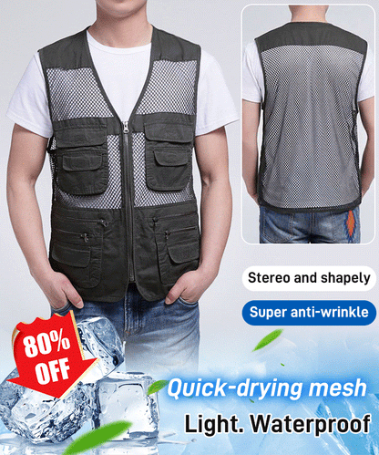 🔥Ležerni funkcionalni prsluk s više džepova【XL-4XL】