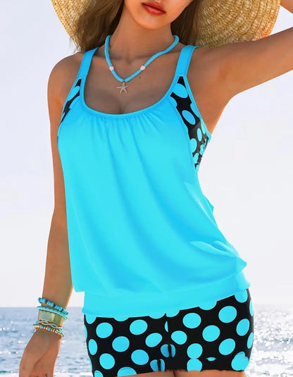 🏖️【S-5XL】✨ Stylové lehké letní plavky s puntíkovaným vzorem, prodyšné a pohodlné