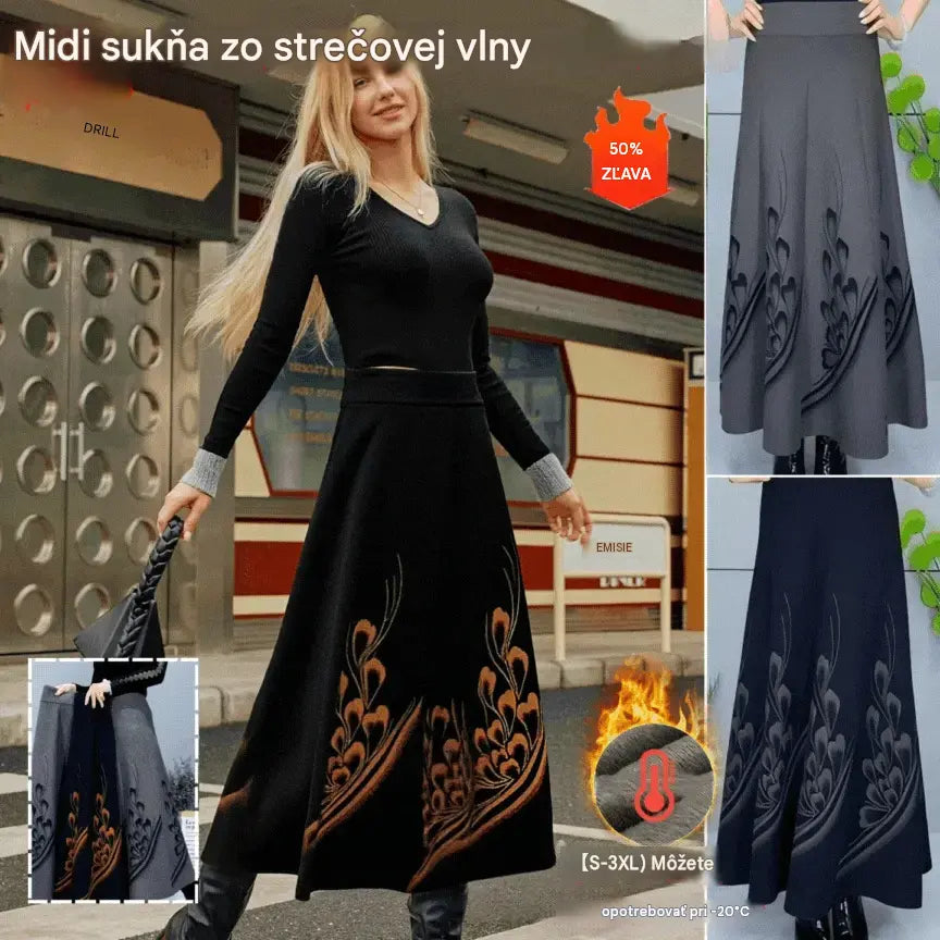👠【S-3XL】Vastag gyapjúszoknya őszre és télre – stílusos és sokoldalú